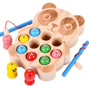 Wooden Panda Fishing