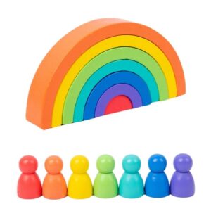 Rainbow Peg Building Blocks