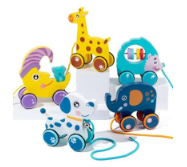 Zoo Animal Pull Scooters