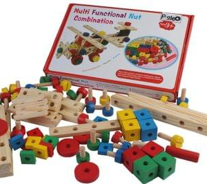Wooden Screw & Bolt Building Set